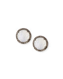 Faceted Moonstone & Diamond Earrings