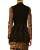 Jacquard Tank with Fringe Trim 