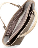 York Saffiano Leather Tote Bag, French Gray