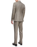 O'Connor Base Sharkskin Two-Piece Suit, Tan