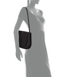 Fan Bag 12 Leather Shoulder Bag, Black