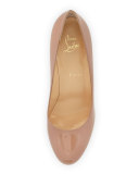 Bianca Patent Red Sole Pump, Nude