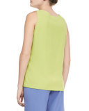 Contrast Silk Tank