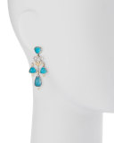 Sterling Silver Doublet Chandelier Earrings