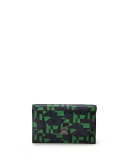 Anouk Mini Printed Chain Envelope Clutch Bag, Green/Multi