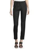 Stanton Ribbon-Trimmed Tapered Ankle Pants