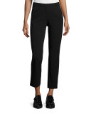 Drake Slim-Leg Cropped Pants, Black