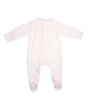 Collared Long-Sleeve Footie Pajamas, Pink, Size 3-9 Months