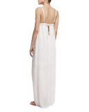 Prismatic Tie-Front Maxi Dress