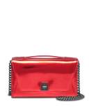 Anouk City Leather Envelope Clutch Bag, Pacific Metallic