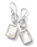 Sterling Silver Wonderland Rectangular Mini-Drop Earrings in Mother-of-Pearl Doublet