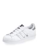 Superstar Original Fashion Sneaker, White/Silver