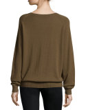 Cashmere Raglan V-Neck Sweater