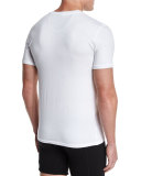 Modal/Cotton V-Neck Tee, White