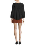 Tilda Corduroy Button-Front Miniskirt
