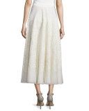 Roxanne Embroidered Midi Skirt, Cream