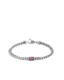 40th Anniversary Classic Chain Lava Slim Bracelet w/Pink Sapphires