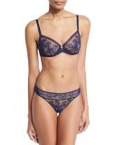 Fleur De Dentelle Full-Cup Bra, Blue Klein