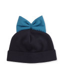 Knit Beanie w/ Nylon Bow