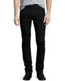 Slim-Fit Straight-Leg Jeans, Black