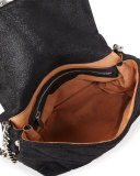 Bex Small Quilted Flap Shoulder Bag, Black