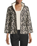 Belline Reversible Printed Jacket, Black/Multi