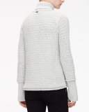 Textured Chain Knit Turtleneck Sweater