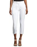 Stretch-Cotton Cropped Pants