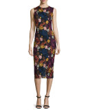 Nat S/L Emb Midi Dress