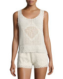 Lana Hand-Crocheted Sleeveless Top