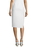 Sarah Asymmetric Pencil Skirt, Cloud