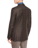 Textured Two-Button Blazer, Black