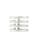 Four-Row Rhodium-Plated Ring