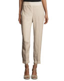 Organic Linen Straight-Leg Ankle Pants
