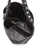 Hex Medium Bucket Bag, Black