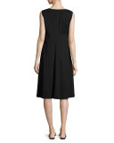 Sleeveless Jersey Trapeze Dress