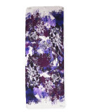Kimono Floral Silk Satin Stole, Bordeaux