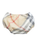 Davina Ruffle-Shoulder Check Dress, Paltrench, 3-24 Months 