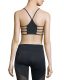 Vinyasa Strappy-Back Sports Bra, Black
