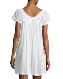 Jule Cap-Sleeve Short Nightgown, White