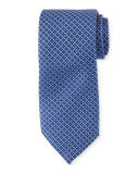 Neat Micro Geo-Print Silk Tie