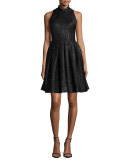 Cee Cee Sleeveless Halter Fit & Flare Dress