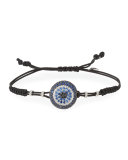 Pull-Cord Bracelet with Blue Sapphire & Diamond Fatima Eye