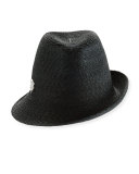 Sidesweep Hat w/ Unicorn Pin, Black