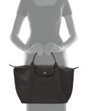 Le Pliage Neo Medium Handbag with Strap, Gray