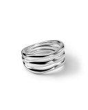 Sterling Silver Glamazon Triple-Band Squiggle Ring