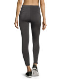 Colorblocked Mid-Rise Leggings, Gray/Black