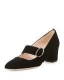 Tartt Velvet Mary Jane Pump, Black