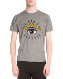 Iconic Eye-Print Short-Sleeve T-Shirt, Gray