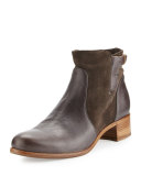 Viola Leather & Suede Bootie, Forged Iron